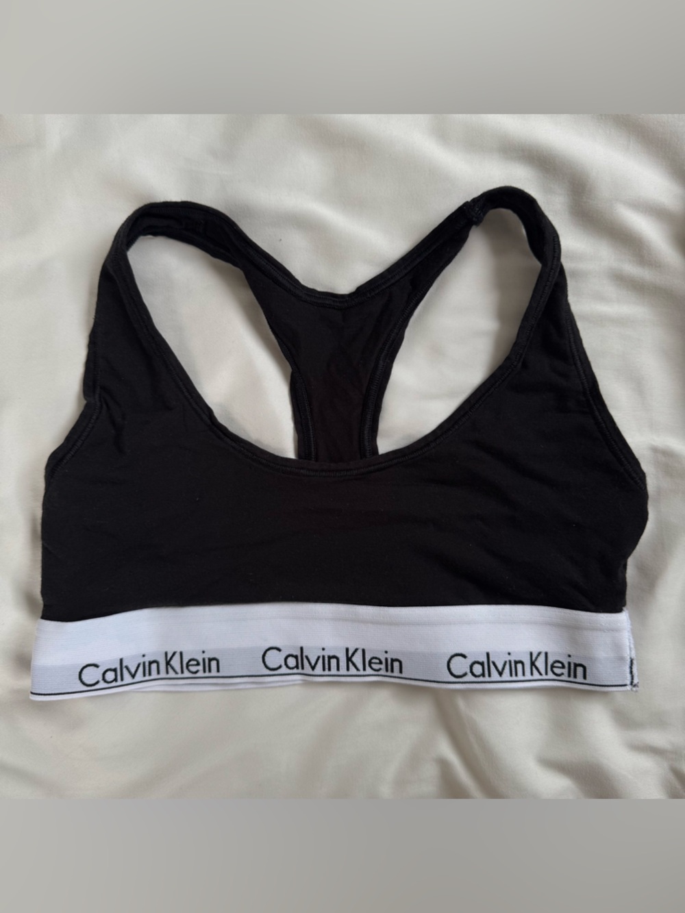 Calvin Klein Black Racerback Sports Bra